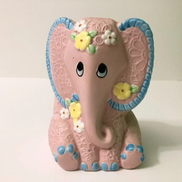 Vintage  Pink Elephant Planter Vase 6 Inch Tall Parma AA1 Japan Kitsch Flowers - Picture 12 of 16